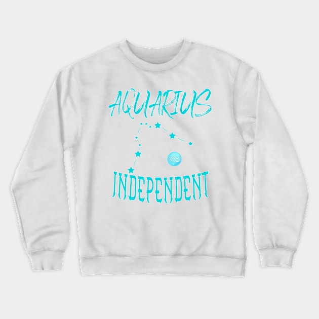 Aquarius Independent Crewneck Sweatshirt by KrasiStaleva